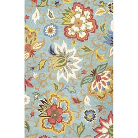 JAIPUR RUGS Hand-Tufted Textured Wool Blue-Multi Rug - HAC09 RUG111709